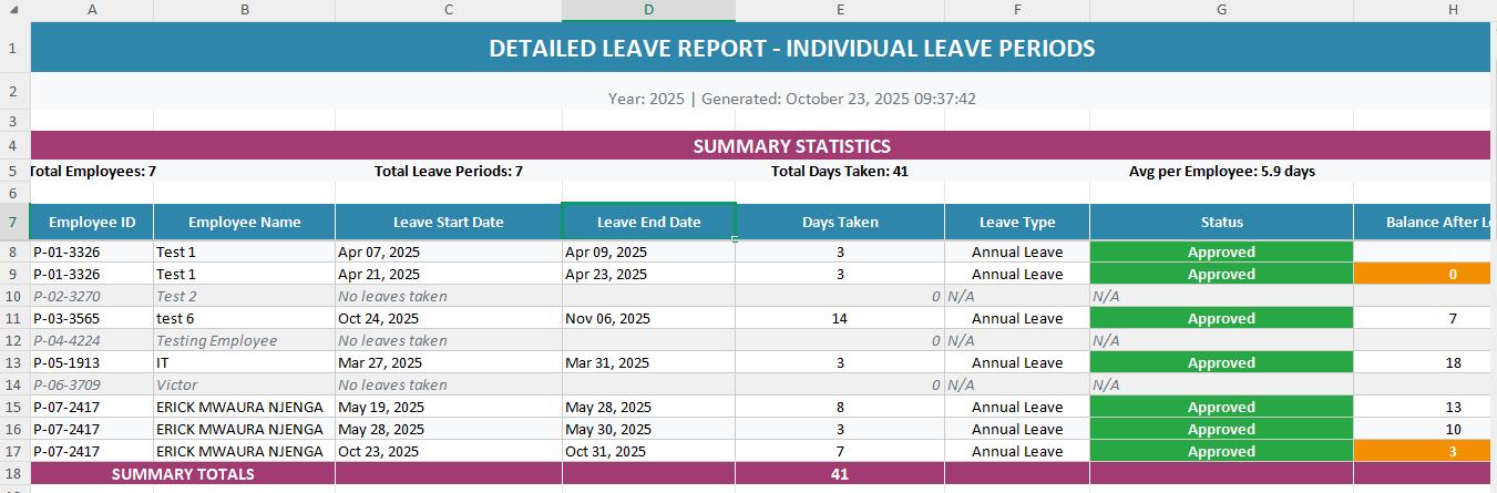 Leave Management